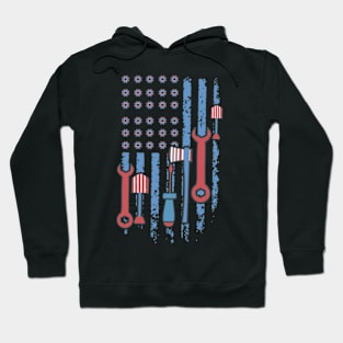 America Flag with working tools laborer happy labor day tee Hoodie